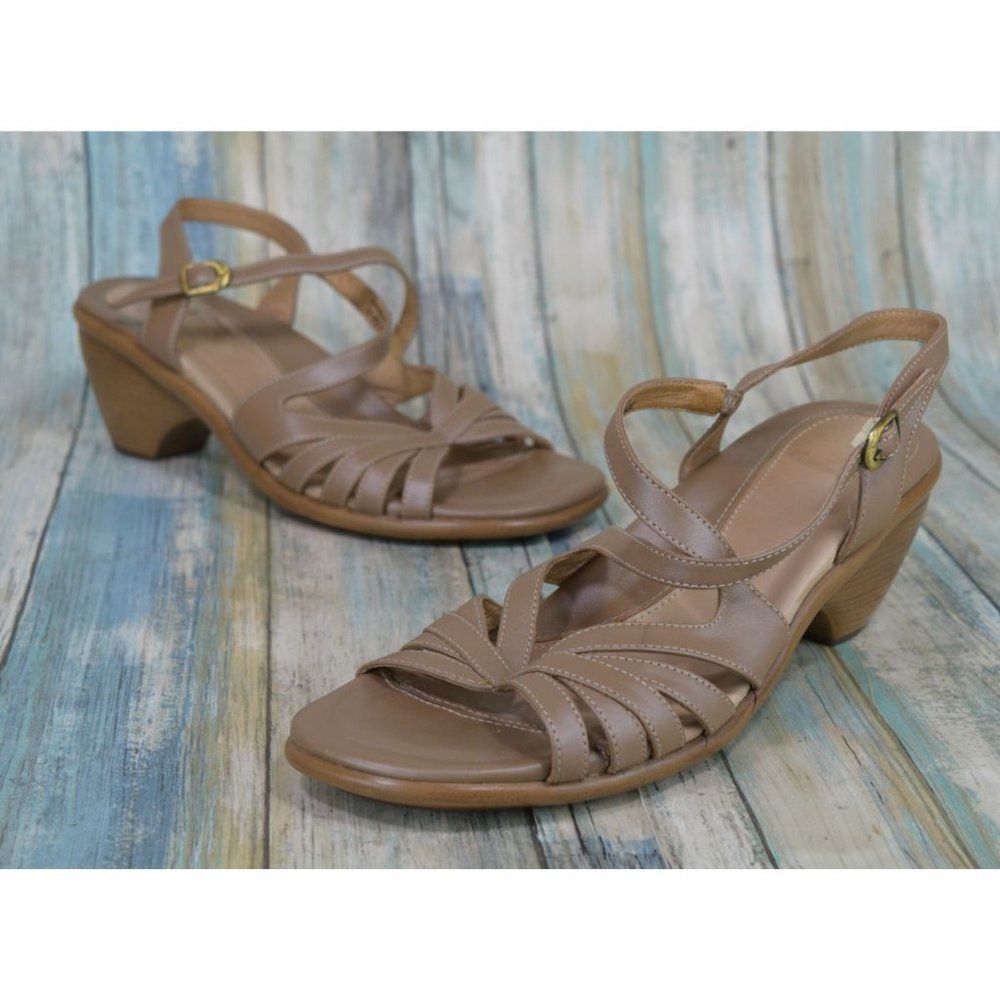 Dansko Strappy Wood Clog Heels Size 9.5 / 10 EUR 40